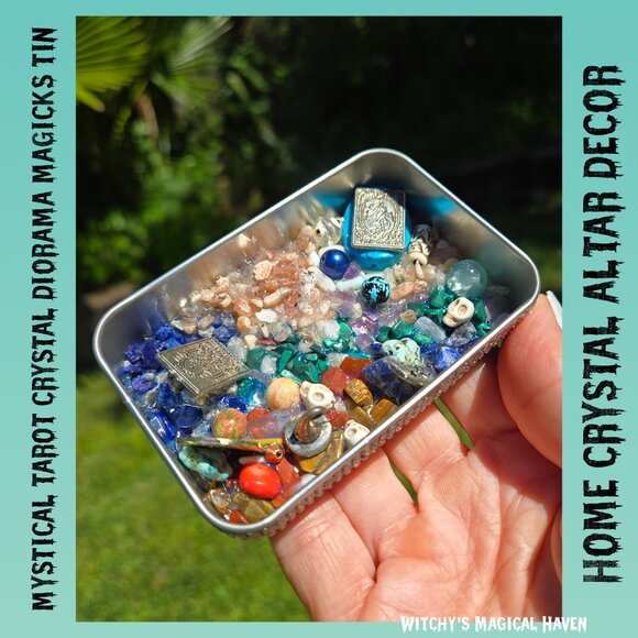 Mystical Crystal Tarot Crystal Charm Altar Tin Home Decor - Picture 5 of 5
